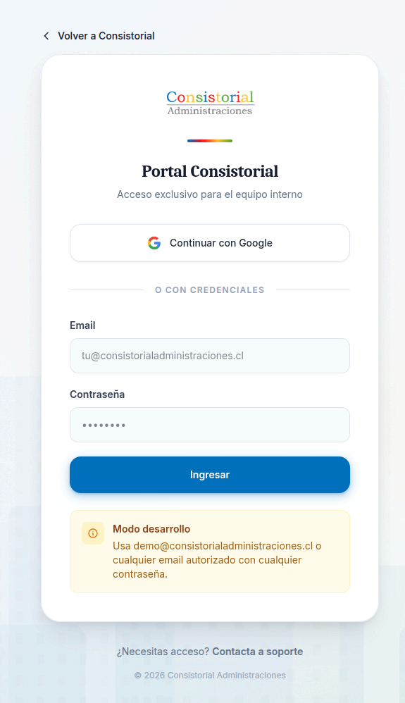 Consistorial Portal — captura 02